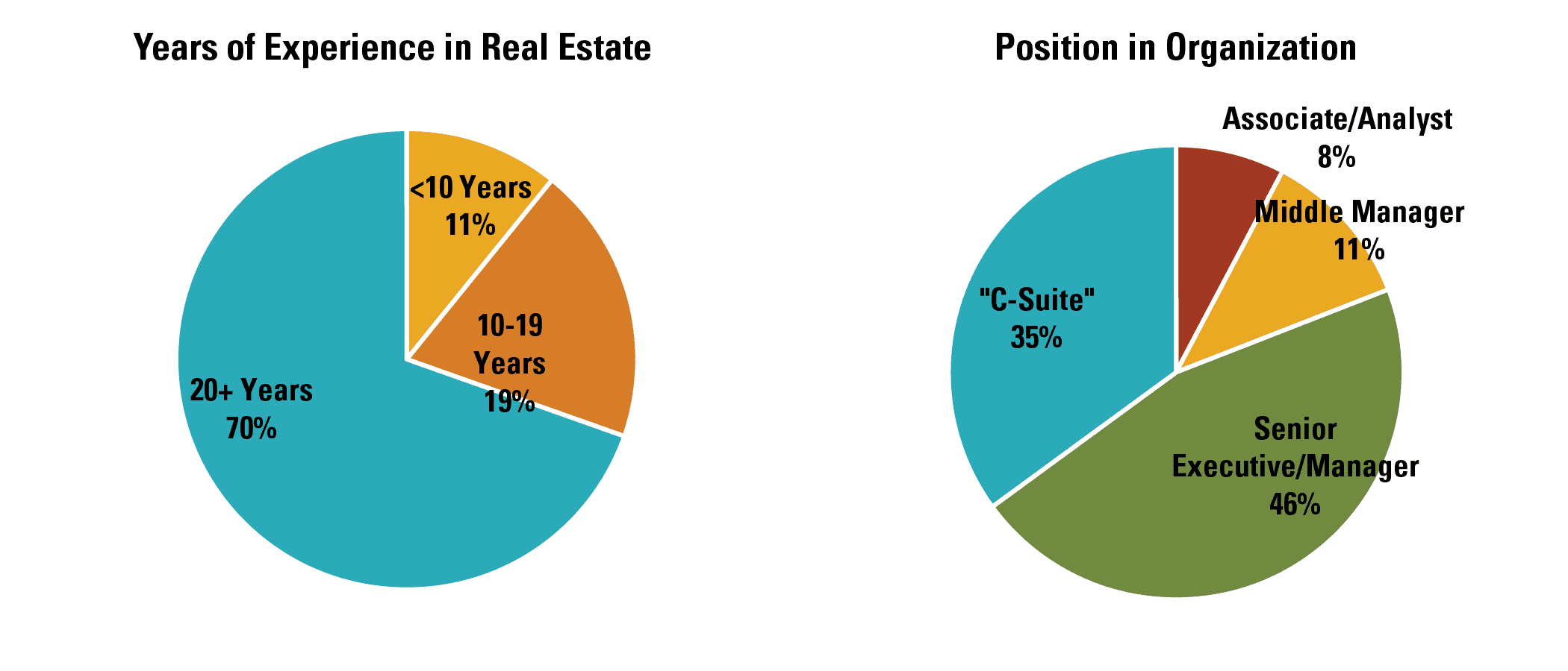 Years of Experience in Real Estate & Position in Organization