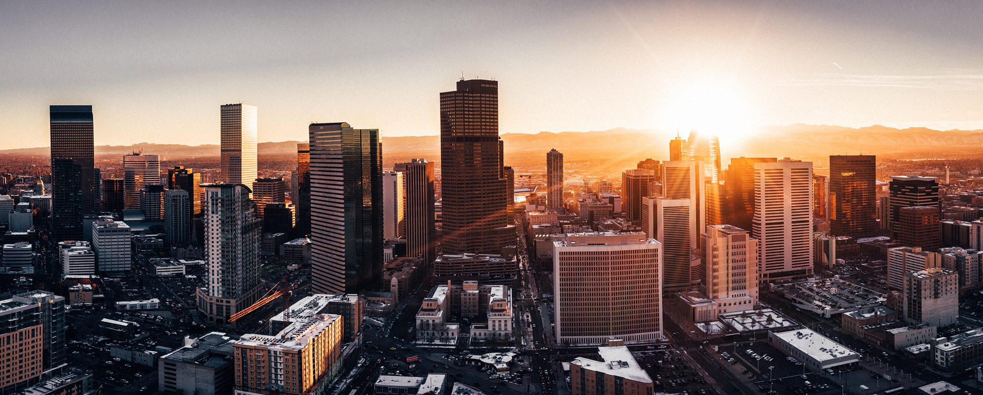 City of Denver at Sunrise