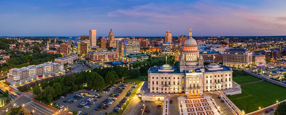 Aerial panorama of Providence, Rhode Island Stock image of Providence, Rhode Island