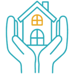 Affordable Housing Icon Blue