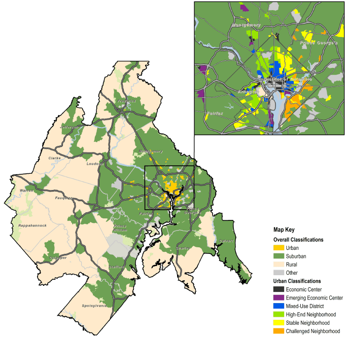 Neighborhoods by Type; Washington-Arlington-Alexandria, DC-VA-MD-WV MSA