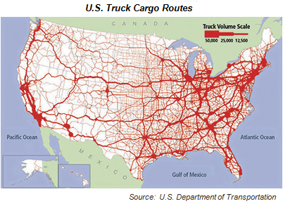 US Truck Cargo Routes