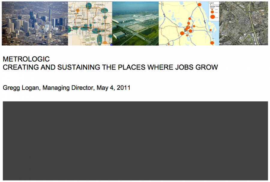 presentation 2011 05 04 Metrologic Creating and Sustaining the Places Where Jobs Grow