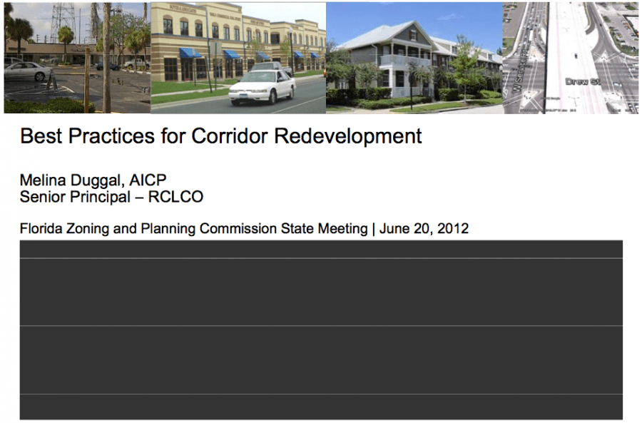 presentation 2012 06 20 Best Practices for Corridor Redevelopment